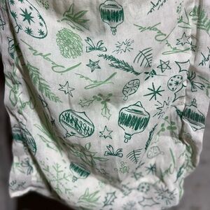 Free People Festive Green and White Tote